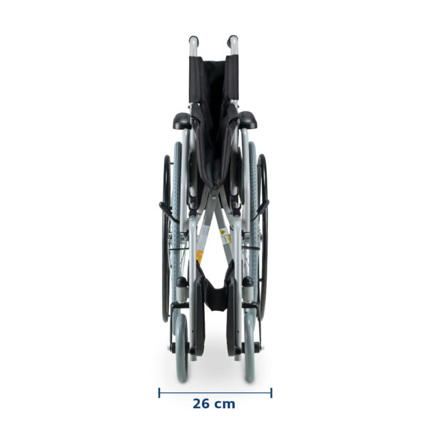 Cadeira De Rodas Em Aço Dobrável Suporta 120Kg D100 Dellamed - Image 3