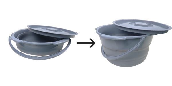 Comadre Retrátil para Cadeira de Banho Universal Dellamed - Image 6