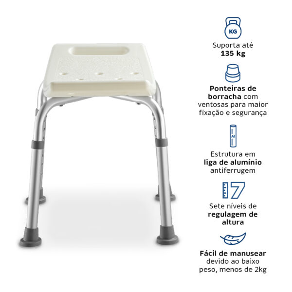 Banqueta de banho Modelo D1 - 135KG - Image 3