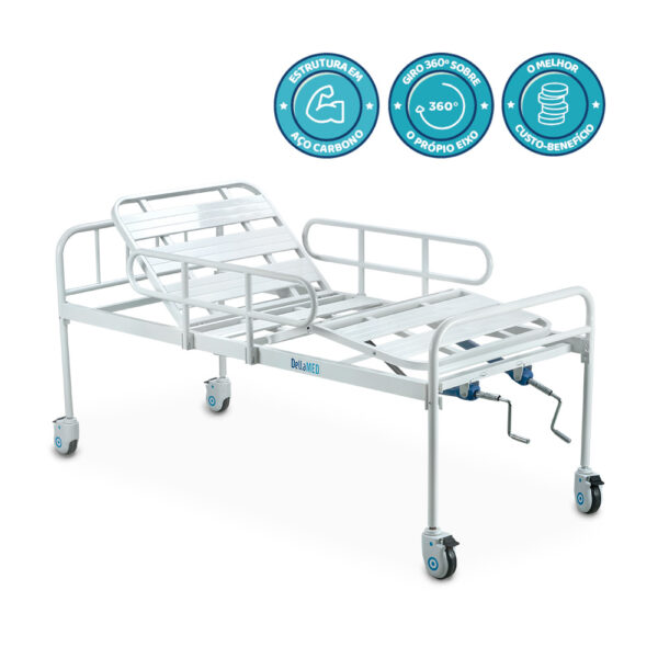 Cama Hospitalar DX2 2 Movimentos até 180 Kg Dellamed - Image 3