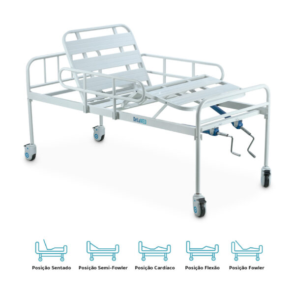 Cama Hospitalar DX2 2 Movimentos até 180 Kg Dellamed - Image 4