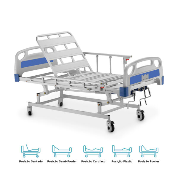 Cama Hospitalar DX3 3 Movimentos até 200 Kg Dellamed - Image 3