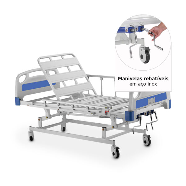 Cama Hospitalar DX3 3 Movimentos até 200 Kg Dellamed - Image 6