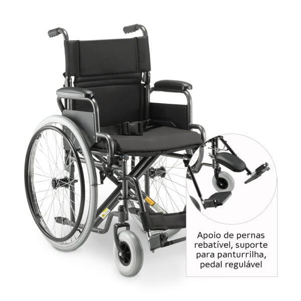 Cadeira de Rodas Modelo D400 T46 Aço – 120KG - Image 7