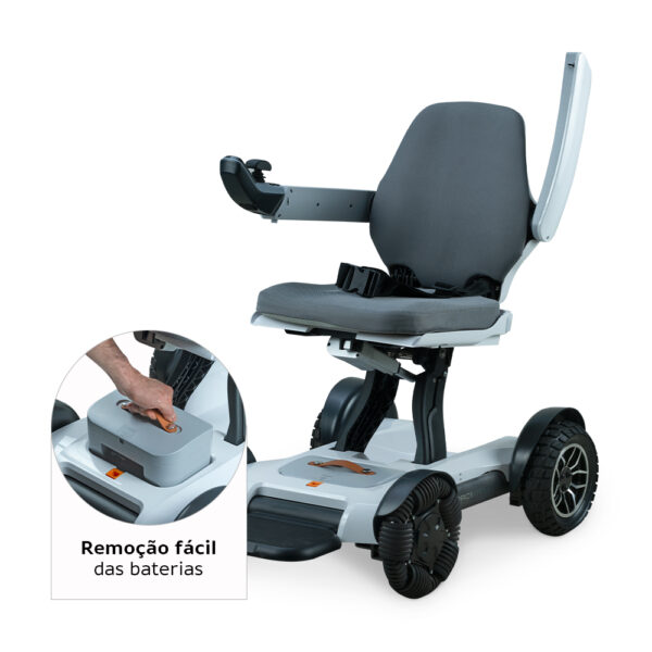 Cadeira Motorizada Dobrável até 120 Kg Assento 42 cm Spacemed Dellamed - Image 7