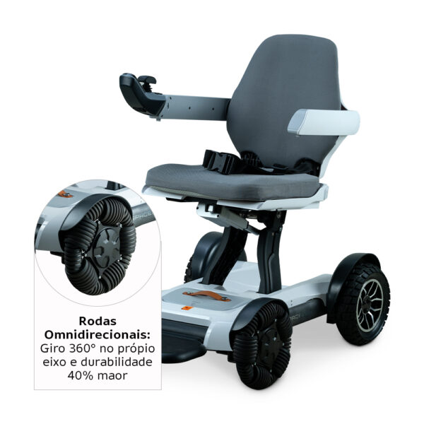 Cadeira Motorizada Dobrável até 120 Kg Assento 42 cm Spacemed Dellamed - Image 8