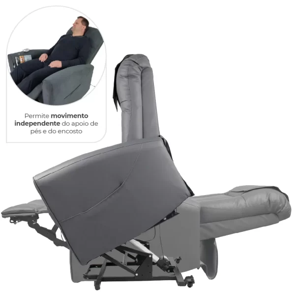 Poltrona Massageadora Elevamed até 150 kg assento 56 cm Dellamed - Image 8