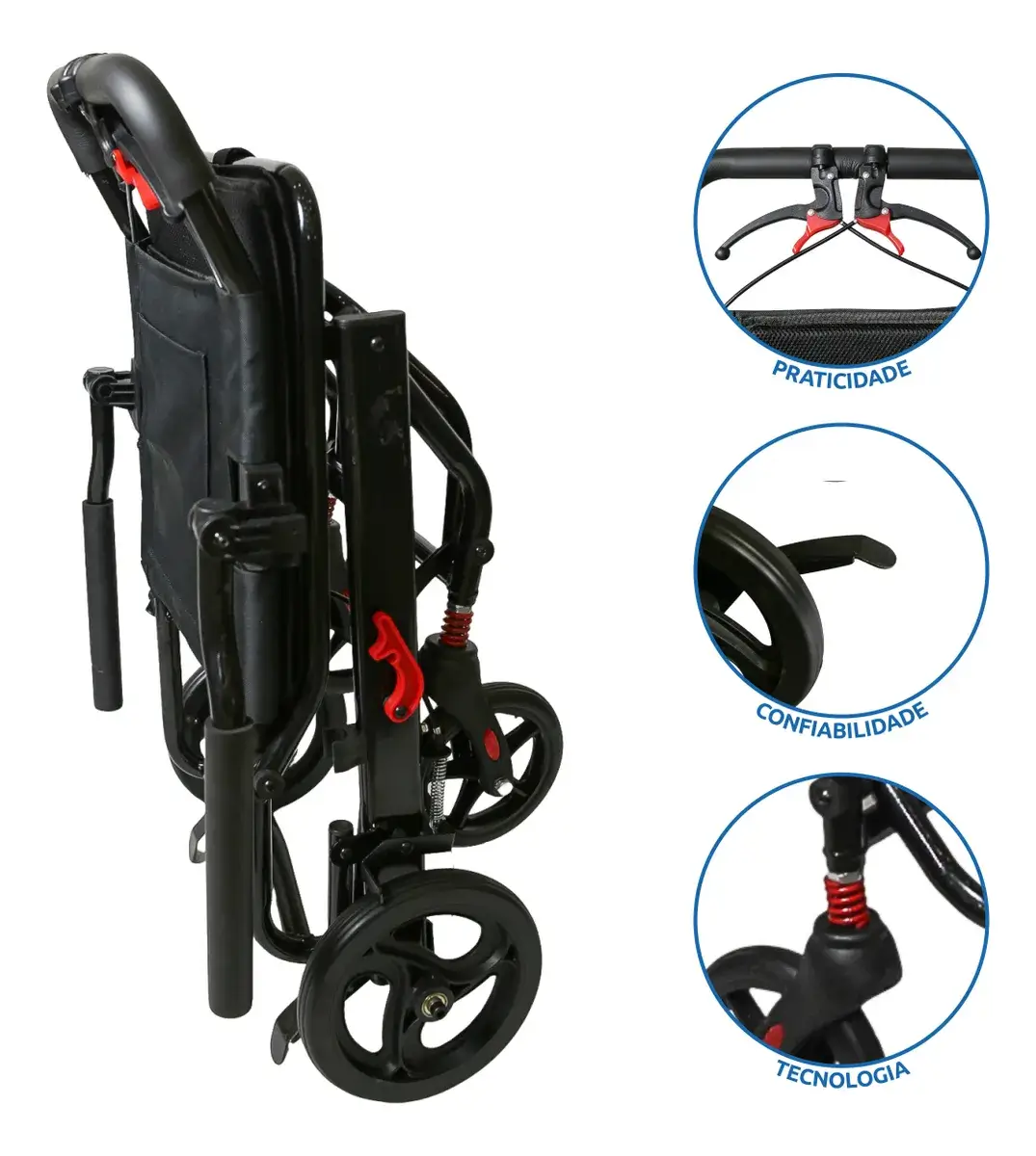 Cadeira De Rodas Dobrável W813 - transporte - Imagem 4