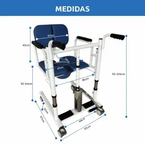 Cadeira de Transferência Apoio Manual Acamados e Cadeirantes W810 - Imagem 5