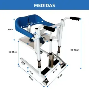 Cadeira de Transferência Apoio Manual Acamados e Cadeirantes W809 - Imagem 6