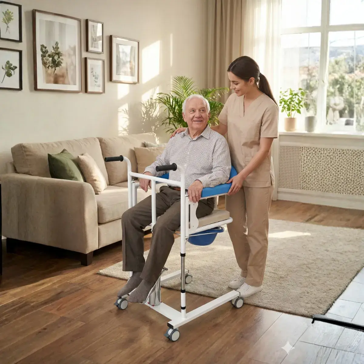 Cadeira De Transporte E Transferência Pacientes Acamados W807 - Imagem 5